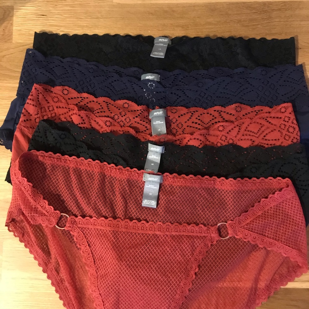 Aerie 5 piece underwear bundle - size Large